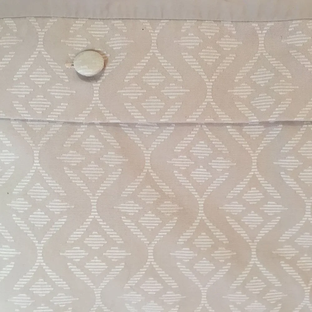 Nautica Queen Duvett Cover Taupe Patterned Buttons Cotton & Polyester 90 X 102